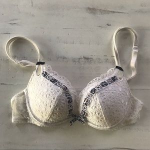 White Lace Sexy Little Things Push Up Bra